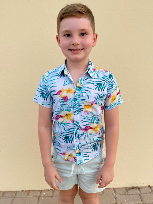 The Boy's Casual Shirt - Hibiscus Green dubai outfit dress brunch fashion mums