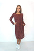 The Classic Dress - Maroon Animal dubai outfit dress brunch fashion mums