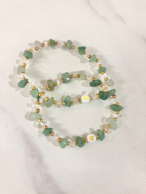 The Crystal Bracelets - NEON YELLOW HEART dubai outfit dress brunch fashion mums
