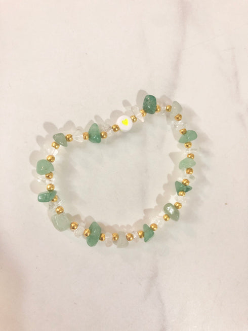 The Crystal Bracelets - NEON YELLOW HEART dubai outfit dress brunch fashion mums