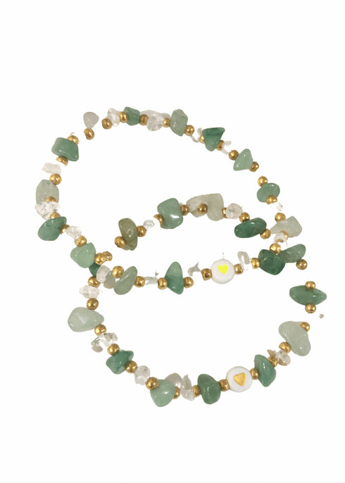 The Crystal Bracelets - NEON YELLOW HEART dubai outfit dress brunch fashion mums