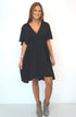 The Elastic Wrap Dress - Midnight Black dubai outfit dress brunch fashion mums