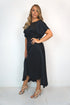 The Evening Dress - Black Evening Satin dubai outfit dress brunch fashion mums