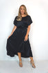 The Evening Dress - Black Evening Satin dubai outfit dress brunch fashion mums