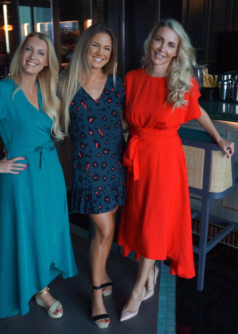 The Evening Dress - Christmas Mac Red dubai outfit dress brunch fashion mums