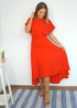 The Evening Dress - Scarlet Red dubai outfit dress brunch fashion mums