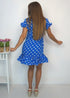 The Flirty Anywhere Dress - Royal Blue Polka dubai outfit dress brunch fashion mums