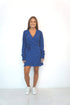The Flirty Wrap Dress - Dark Blue Domino dubai outfit dress brunch fashion mums