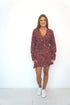 The Flirty Wrap Dress - Deep Raspberry, Ice Pink Animal dubai outfit dress brunch fashion mums