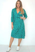 The Flirty Wrap Dress Midi - Jade Jungle dubai outfit dress brunch fashion mums