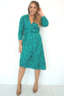 The Flirty Wrap Dress Midi - Jade Jungle dubai outfit dress brunch fashion mums