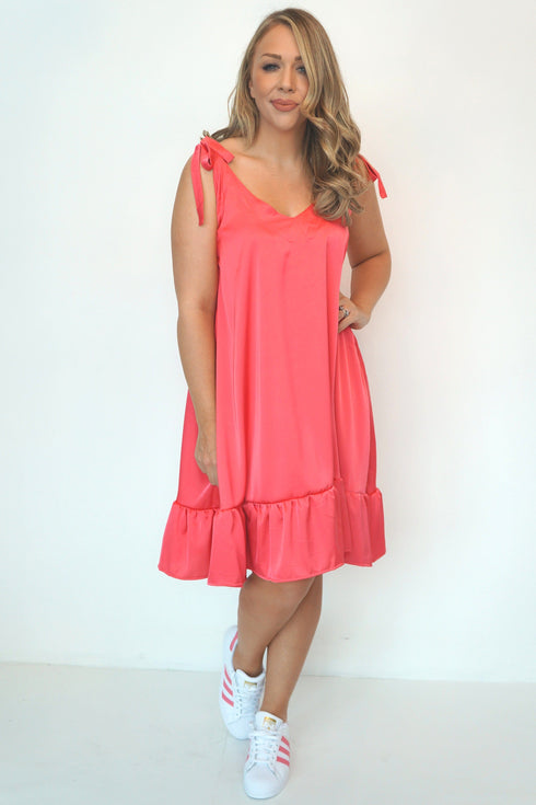 The Harem Dress - Coral Blush Silk dubai outfit dress brunch fashion mums