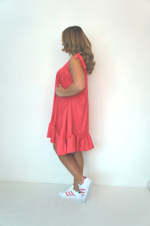 The Harem Dress - Coral Blush Silk dubai outfit dress brunch fashion mums