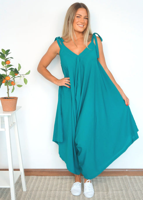 The Harem Jumpsuit - Summer Teal dubai outfit dress brunch fashion mums