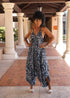 The Harem Jumpsuit - Twilight Jungle Satin dubai outfit dress brunch fashion mums