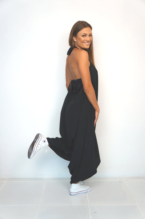 The Harem Jumpsuit - Twilight Jungle Satin dubai outfit dress brunch fashion mums