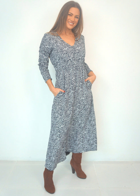 The Helen Dress - Ink Splash dubai outfit dress brunch fashion mums