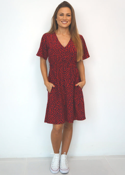 The Helen Dress - Lipstick Leopard... dubai outfit dress brunch fashion mums
