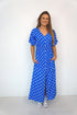The Helen Dress - Royal Blue Polka Dots dubai outfit dress brunch fashion mums