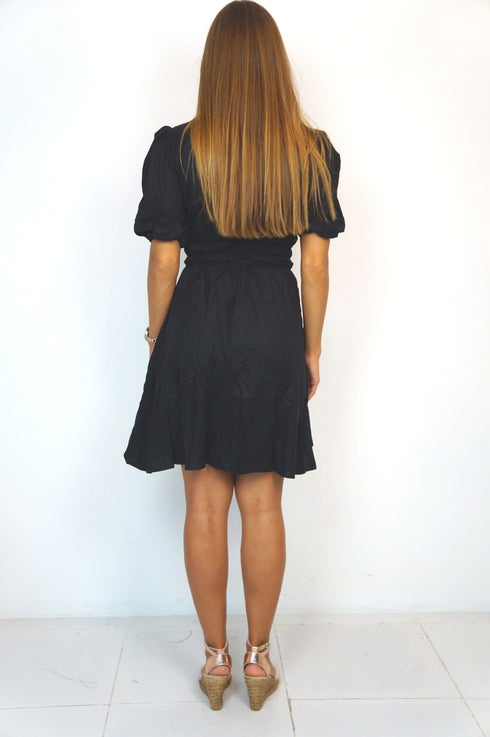 The Helen Dress Short - Midnight Black dubai outfit dress brunch fashion mums