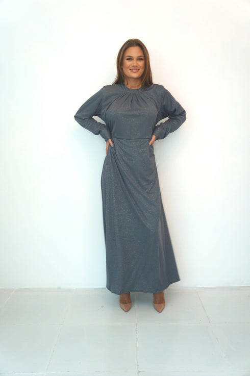 The High Neck Maxi Dress - Grey Diamonds dubai outfit dress brunch fashion mums