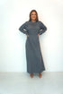 The High Neck Maxi Dress - Grey Diamonds dubai outfit dress brunch fashion mums