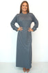The High Neck Maxi Dress - Grey Diamonds dubai outfit dress brunch fashion mums