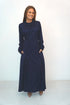 The High Neck Maxi Dress - Navy Diamonds dubai outfit dress brunch fashion mums