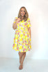 The Jo Dress - Summer Yellow Floral dubai outfit dress brunch fashion mums