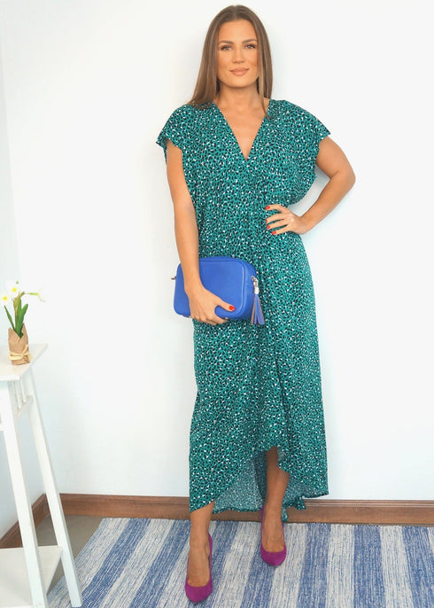 O/S The Kate Maxi Dress - Emerald Splash dubai outfit dress brunch fashion mums