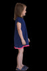 The Little Anywhere Dress - Perfect Navy Neon Pink Pom-poms dubai outfit dress brunch fashion mums