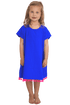 The Little Anywhere Dress - Royal Blue Neon Pink Pom-poms dubai outfit dress brunch fashion mums