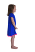 The Little Anywhere Dress - Royal Blue Neon Pink Pom-poms dubai outfit dress brunch fashion mums