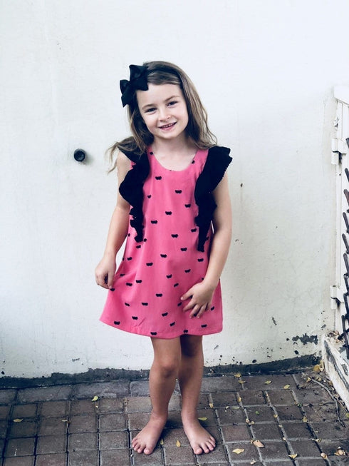 The Little Fifi Ruffle Dress - Halloween Bats dubai outfit dress brunch fashion mums