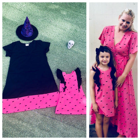 The Little Fifi Ruffle Dress - Halloween Bats dubai outfit dress brunch fashion mums