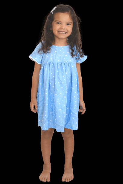 The Little 'O' Dress - Pale Blue White Stars dubai outfit dress brunch fashion mums