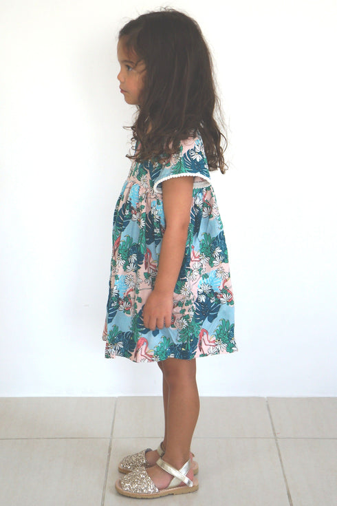 The Little 'O' Dress - Pink Daisy Flamingos dubai outfit dress brunch fashion mums