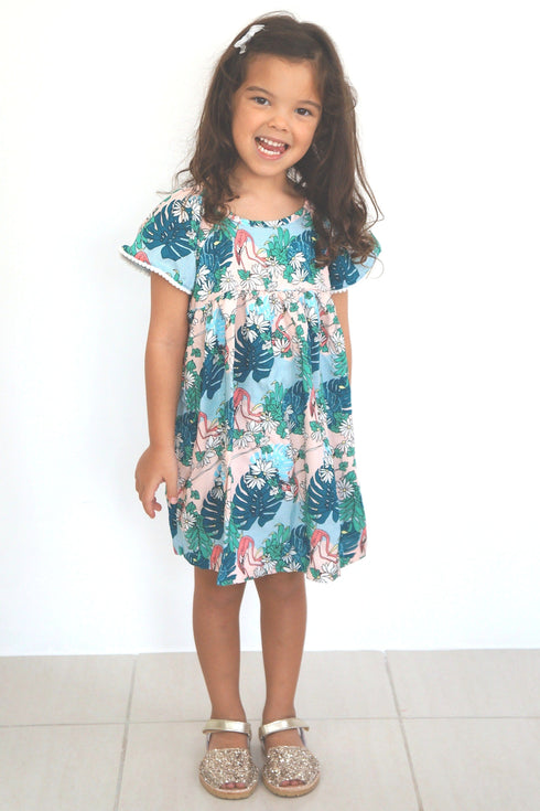 The Little 'O' Dress - Pink Daisy Flamingos dubai outfit dress brunch fashion mums