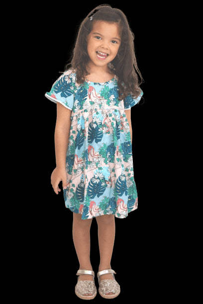 The Little 'O' Dress - Pink Daisy Flamingos dubai outfit dress brunch fashion mums
