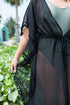 The Long Beach Kimono - Black Chiffon dubai outfit dress brunch fashion mums