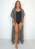 The Long Beach Kimono - Black & White Painted Chevron dubai outfit dress brunch fashion mums