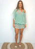 The Low Waisted Kaftan - Aqua Chiffon dubai outfit dress brunch fashion mums