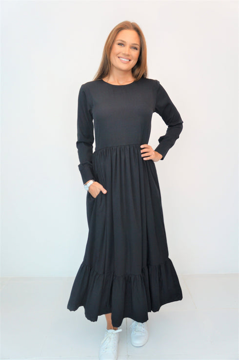 The Marina Dress - Midnight Black dubai outfit dress brunch fashion mums
