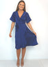 The Midi Flirty Wrap Dress - Perfect Navy dubai outfit dress brunch fashion mums