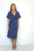 The Midi Flirty Wrap Dress - Perfect Navy dubai outfit dress brunch fashion mums