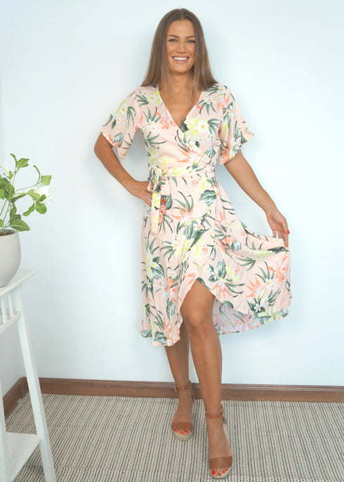 The Midi Wrap Dress - Life's A Peach dubai outfit dress brunch fashion mums
