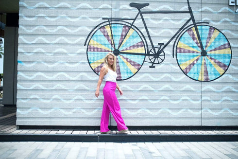 The Palazzo Trousers - Hot Pink dubai outfit dress brunch fashion mums