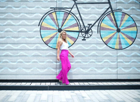 The Palazzo Trousers - Hot Pink dubai outfit dress brunch fashion mums