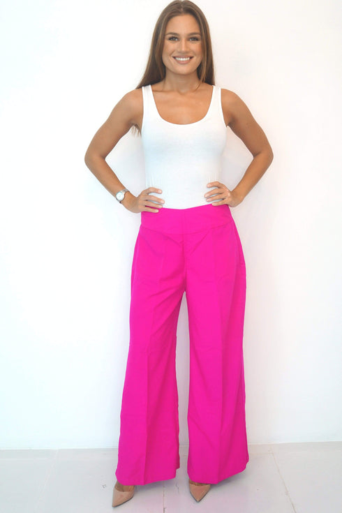 The Palazzo Trousers - Hot Pink dubai outfit dress brunch fashion mums