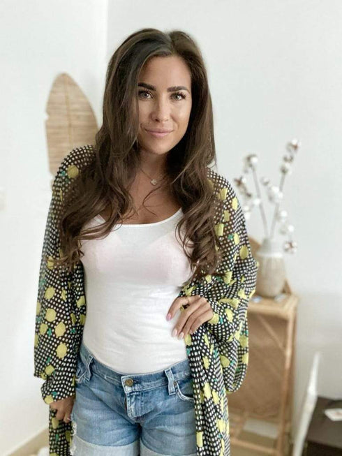 The Palm Kimono - Lemonade Spots dubai outfit dress brunch fashion mums